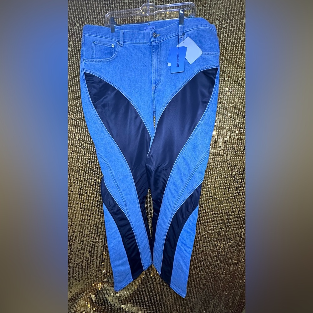 Mugler x HM spiral jeans